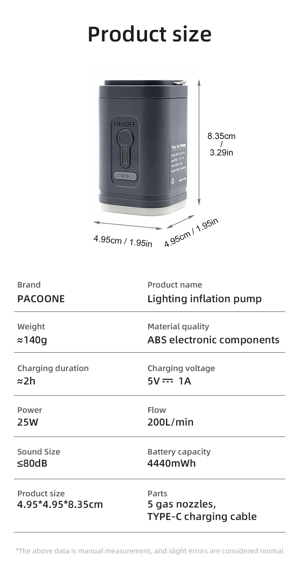 Mini InflateMate Electric Air Pump